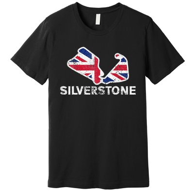 Car Racing Track In England Silverstone Circuit Racing Fans Premium T-Shirt