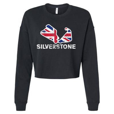 Car Racing Track In England Silverstone Circuit Racing Fans Cropped Pullover Crew