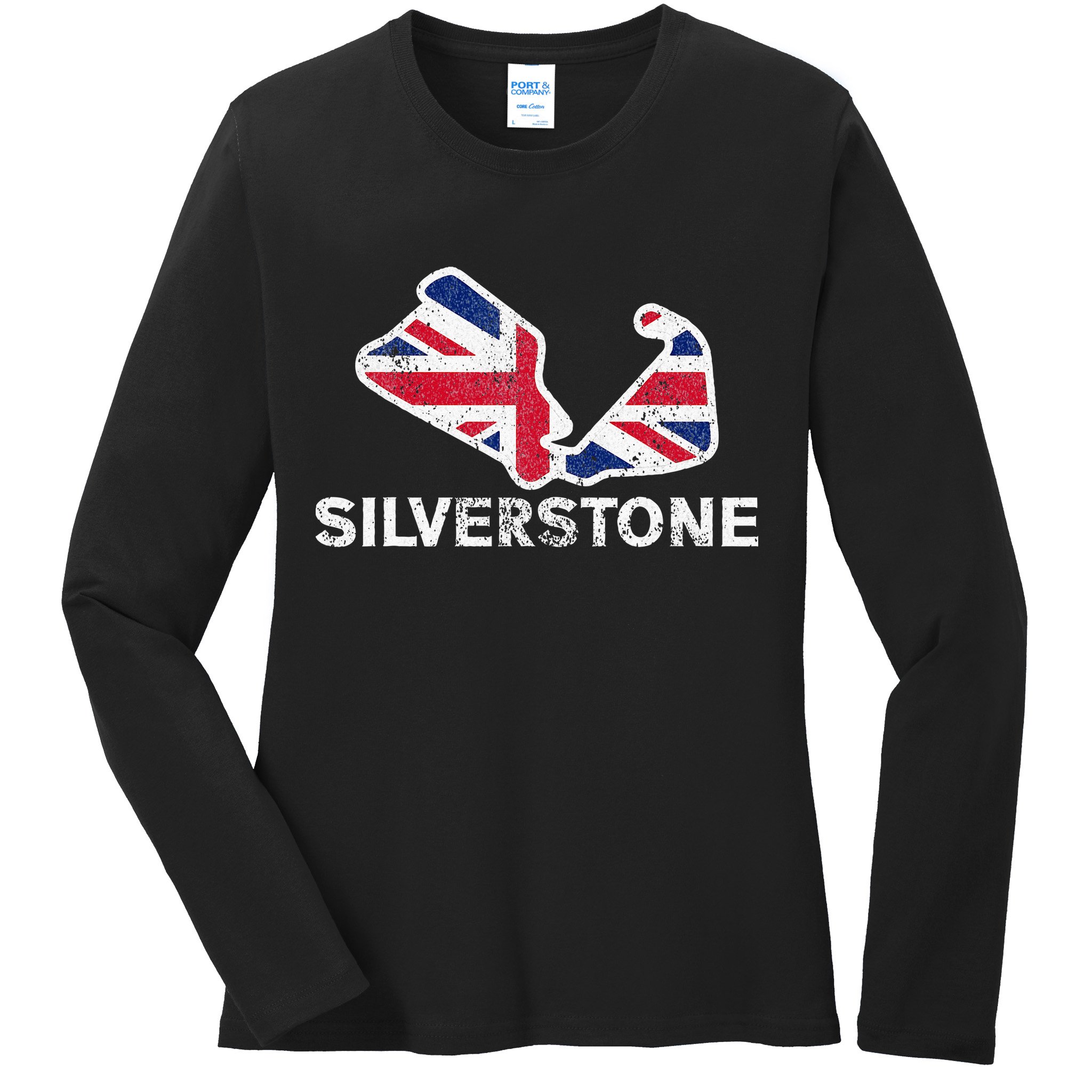 Car Racing Track In England Silverstone Circuit Racing Fans Ladies Long Sleeve Shirt