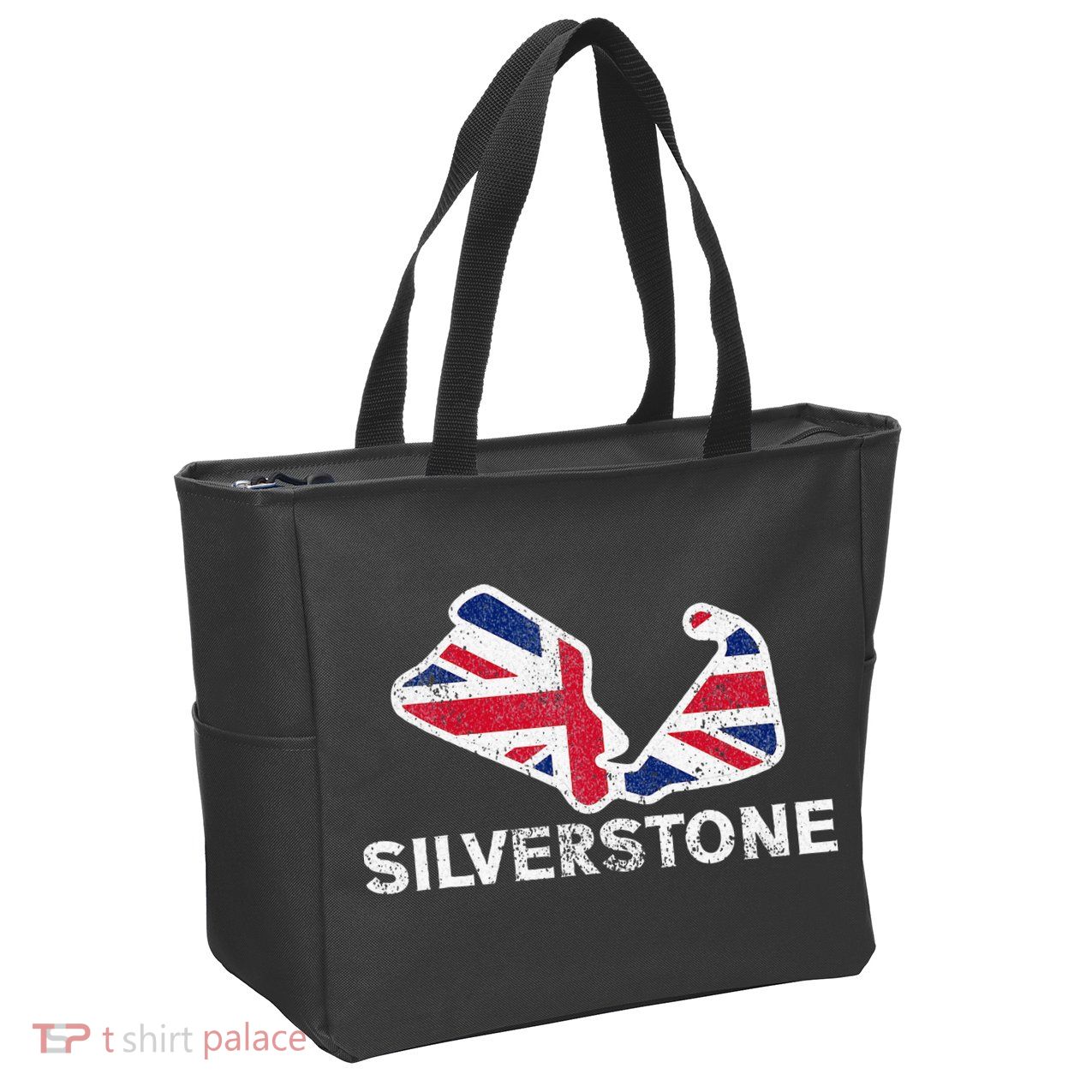 Car Racing Track In England Silverstone Circuit Racing Fans Zip Tote Bag