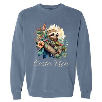 Costa Rica Tropical Sloth Garment-Dyed Sweatshirt