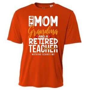 Cute Retired Teacher Full Time Grandma Teachers Cool Gift Cooling Performance Crew T-Shirt