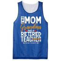 Cute Retired Teacher Full Time Grandma Teachers Cool Gift Mesh Reversible Basketball Jersey Tank