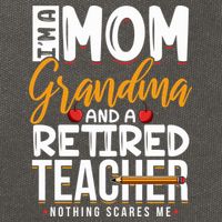 Cute Retired Teacher Full Time Grandma Teachers Cool Gift Cotton Canvas Backpack