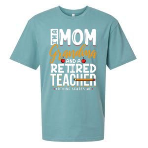 Cute Retired Teacher Full Time Grandma Teachers Cool Gift Sueded Cloud Jersey T-Shirt