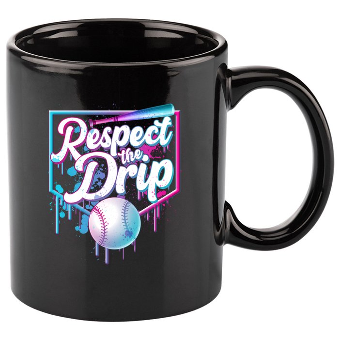 Cool Respect the Drip Icecream Baseball Fan 11oz C Handle Ceramic Mug