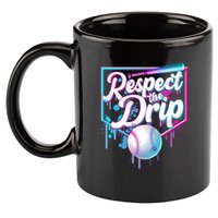 Cool Respect the Drip Icecream Baseball Fan 11oz C Handle Ceramic Mug