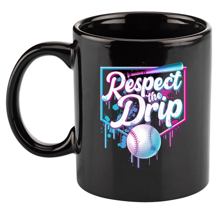 Cool Respect the Drip Icecream Baseball Fan 11oz C Handle Ceramic Mug