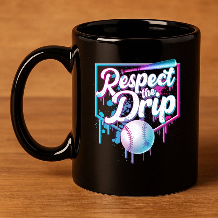 Cool Respect the Drip Icecream Baseball Fan 11oz C Handle Ceramic Mug