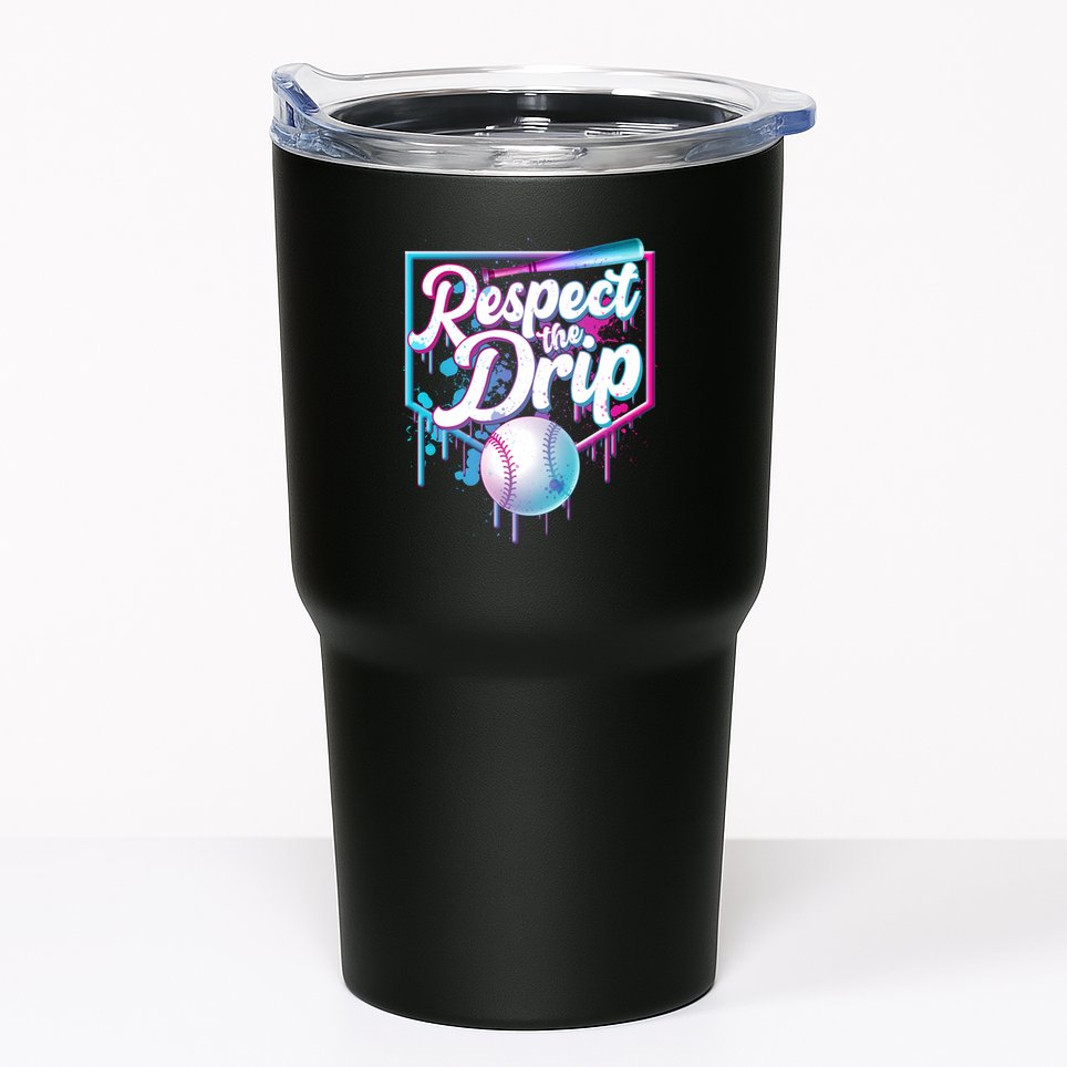 Cool Respect the Drip Icecream Baseball Fan Tumbler