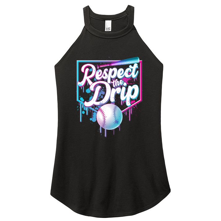 Cool Respect the Drip Icecream Baseball Fan Women's Perfect Tri Rocker Tank