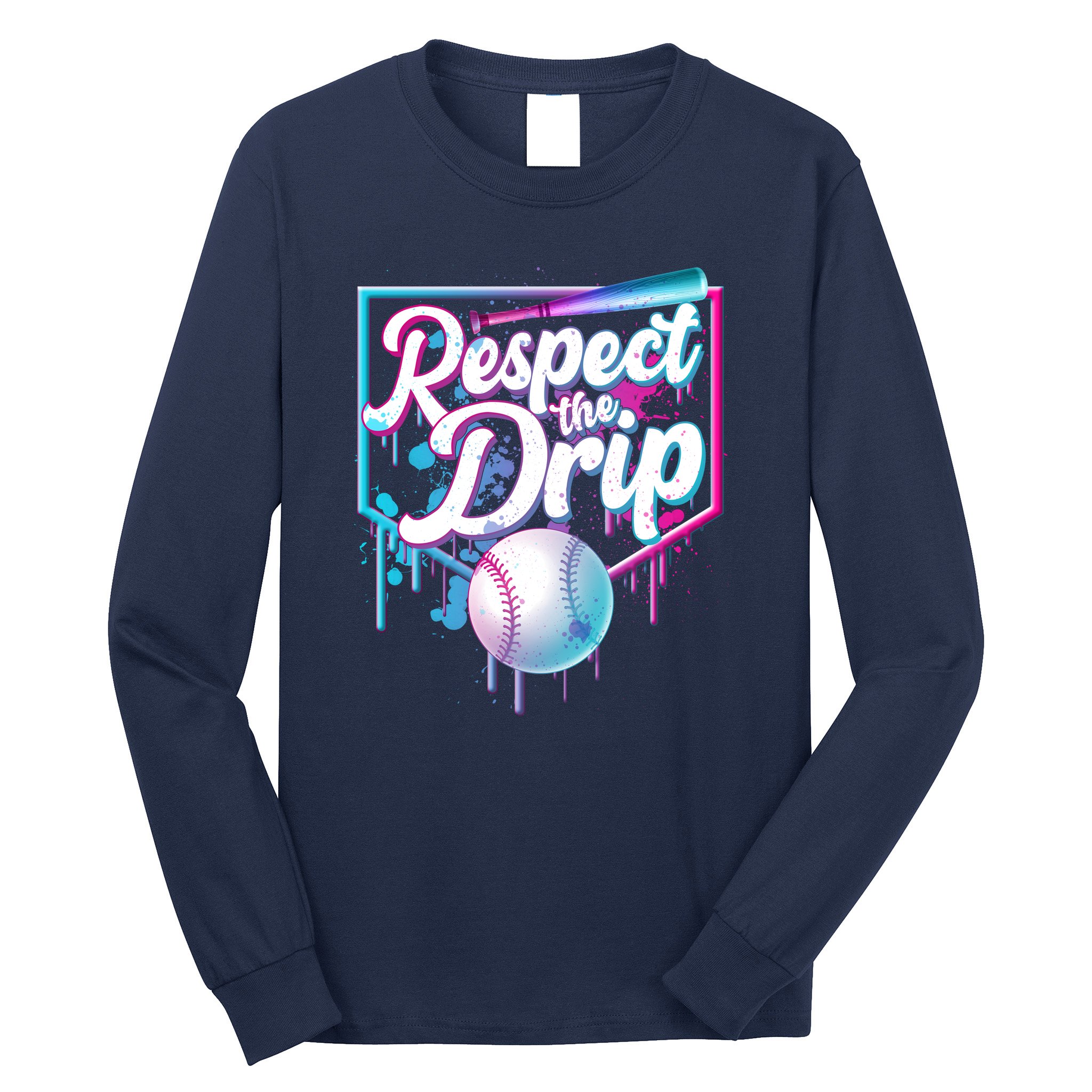 Cool Respect the Drip Icecream Baseball Fan Long Sleeve Shirt