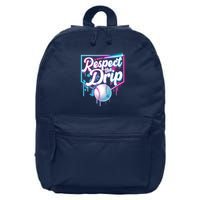 Cool Respect the Drip Icecream Baseball Fan 16 in Basic Backpack