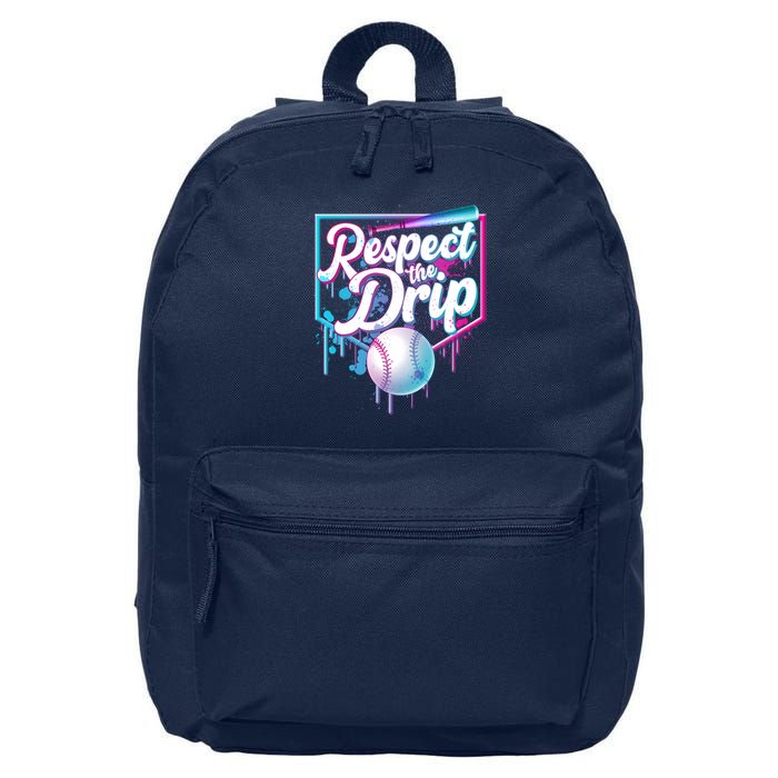 Cool Respect the Drip Icecream Baseball Fan 16 in Basic Backpack
