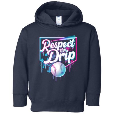 Cool Respect the Drip Icecream Baseball Fan Toddler Hoodie