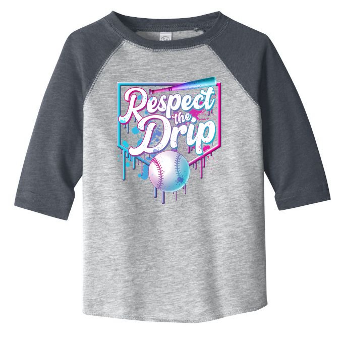 Cool Respect the Drip Icecream Baseball Fan Toddler Fine Jersey T-Shirt