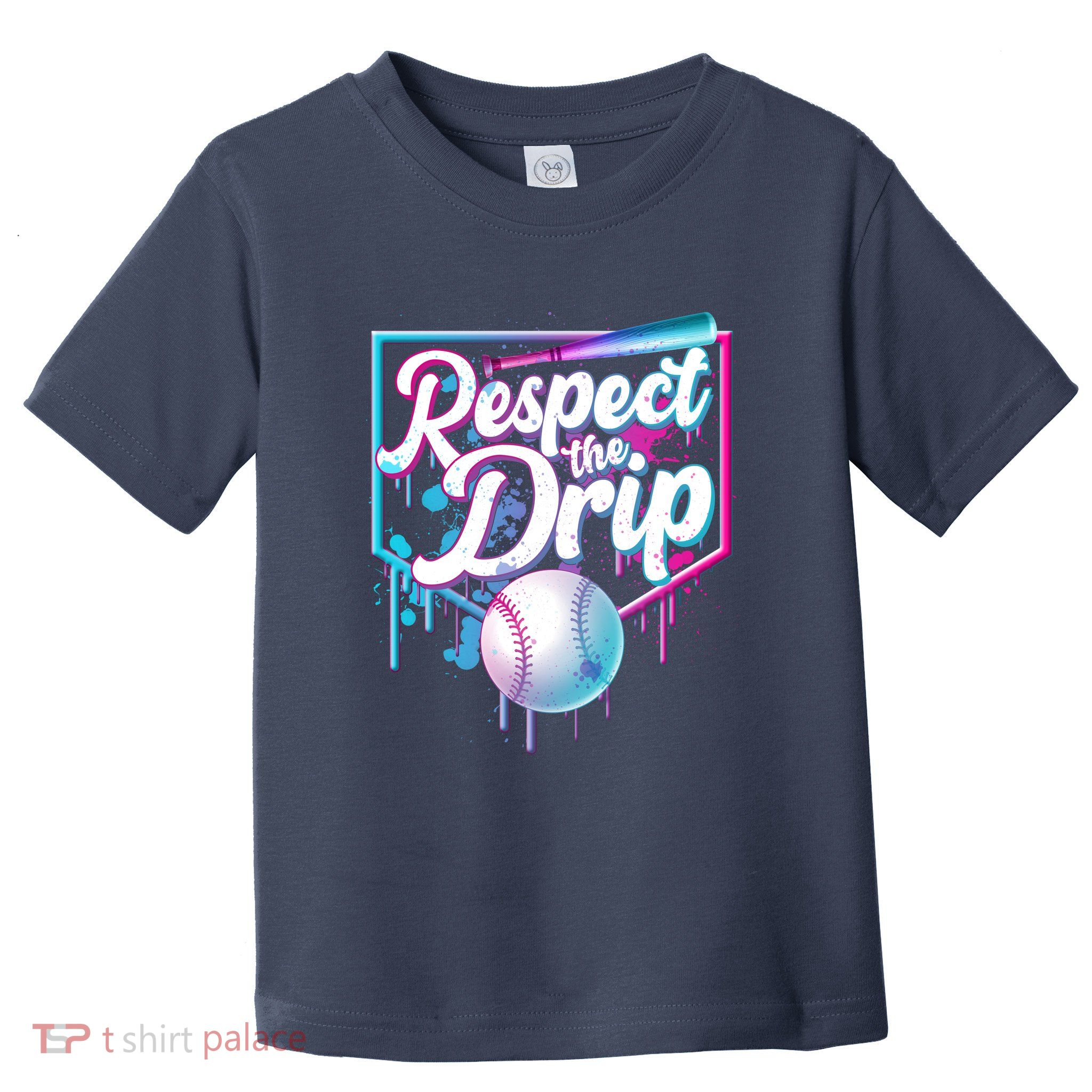 Cool Respect the Drip Icecream Baseball Fan Toddler T-Shirt