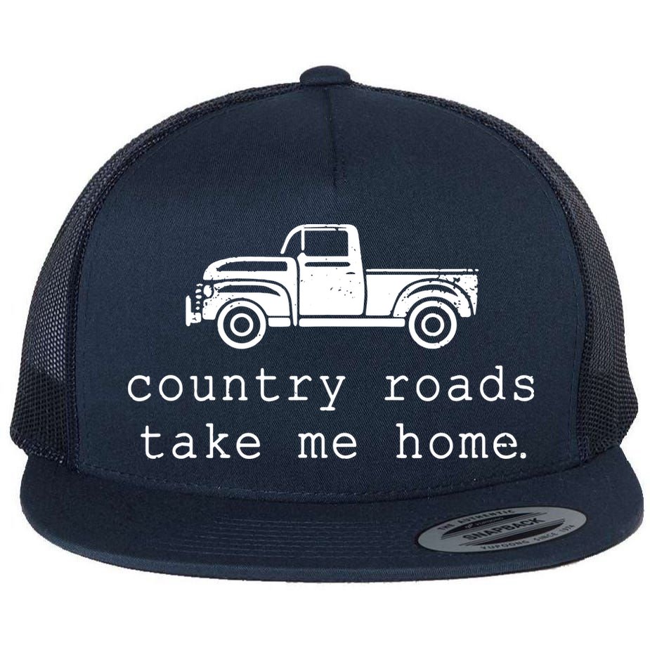 Country Roads Take Me Home Flat Bill Trucker Hat