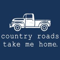 Country Roads Take Me Home Flat Bill Trucker Hat