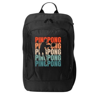 Cool Retro Text Silhouette Ping Pong Premium City Backpack