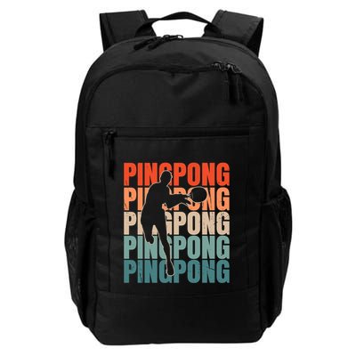 Cool Retro Text Silhouette Ping Pong Premium Backpack