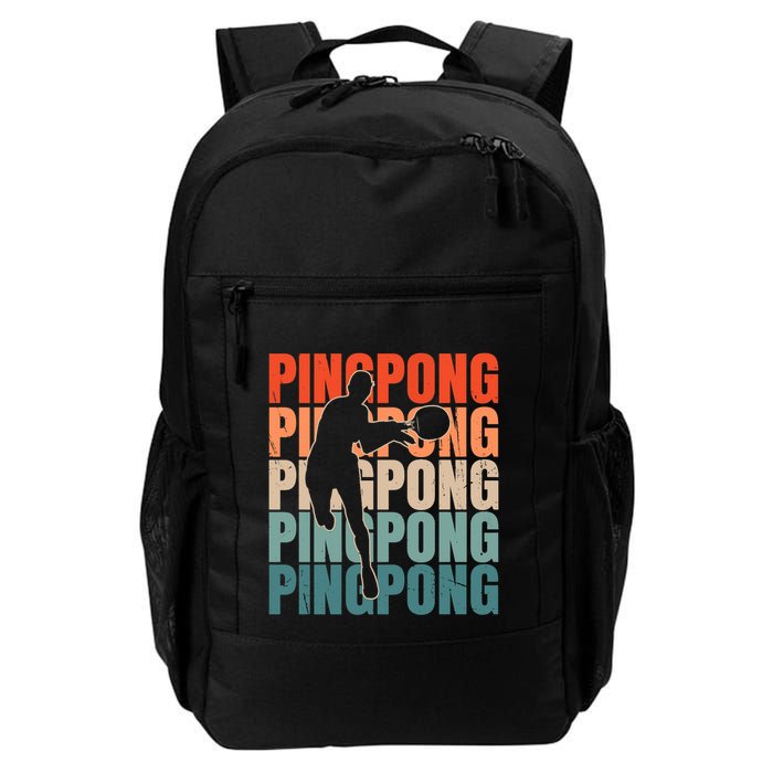 Cool Retro Text Silhouette Ping Pong Premium Backpack