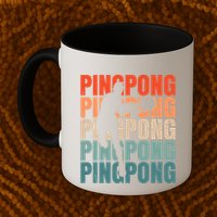 Cool Retro Text Silhouette Ping Pong Premium Mug