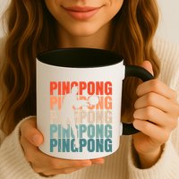 Cool Retro Text Silhouette Ping Pong Premium Mug