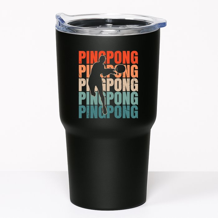 Cool Retro Text Silhouette Ping Pong Premium Tumbler