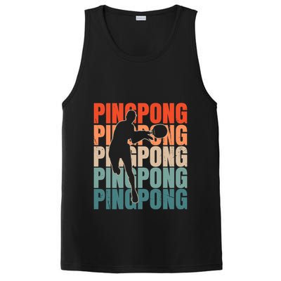 Cool Retro Text Silhouette Ping Pong Premium PosiCharge Competitor Tank