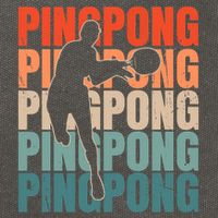 Cool Retro Text Silhouette Ping Pong Premium Cotton Canvas Backpack