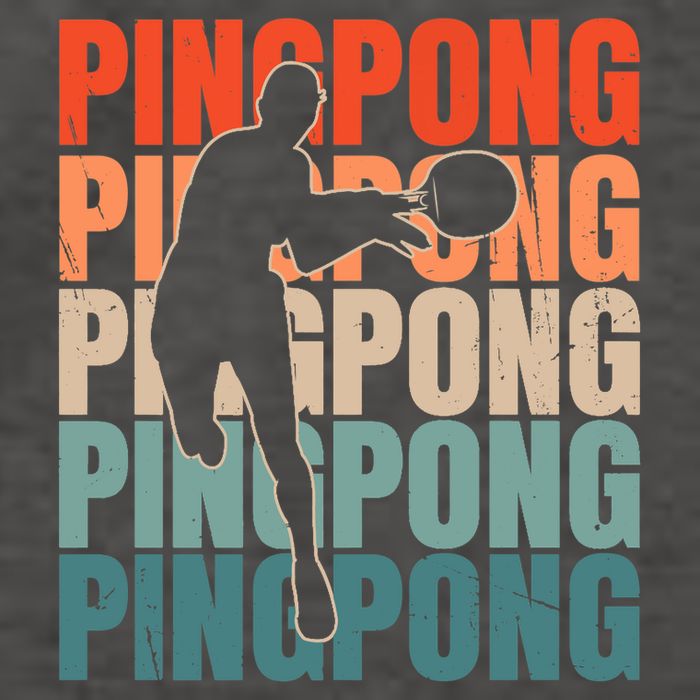 Cool Retro Text Silhouette Ping Pong Premium Vector Backpack