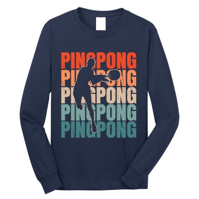 Cool Retro Text Silhouette Ping Pong Premium Long Sleeve Shirt