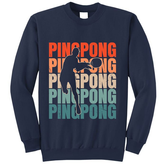 Cool Retro Text Silhouette Ping Pong Premium Sweatshirt