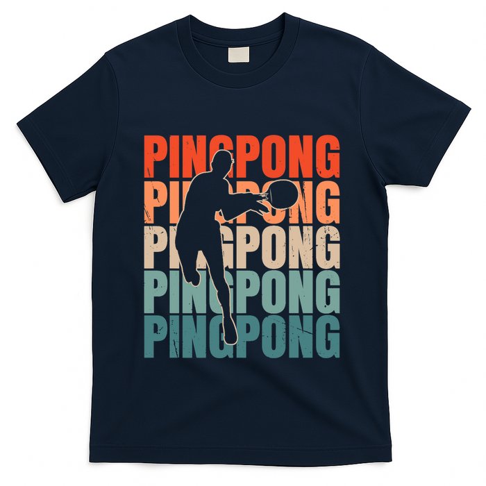 Cool Retro Text Silhouette Ping Pong Premium T-Shirt