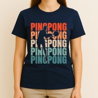 Cool Retro Text Silhouette Ping Pong Premium T-Shirt