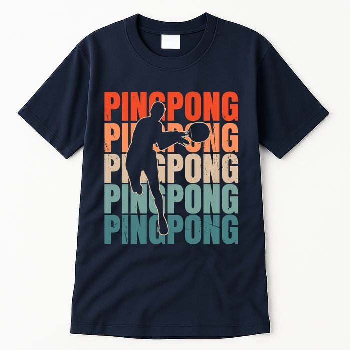 Cool Retro Text Silhouette Ping Pong Premium Tall T-Shirt