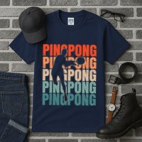 Cool Retro Text Silhouette Ping Pong Premium Tall T-Shirt
