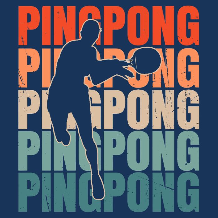 Cool Retro Text Silhouette Ping Pong Premium Bucket Hat