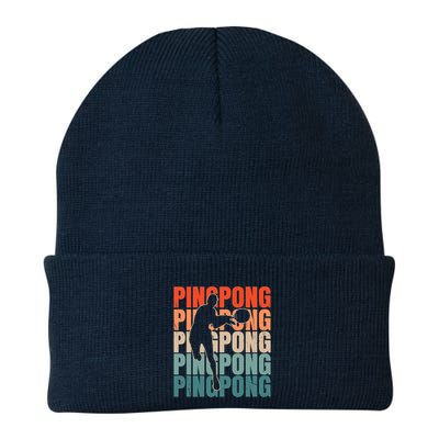 Cool Retro Text Silhouette Ping Pong Premium Beanie