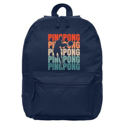 Cool Retro Text Silhouette Ping Pong Premium 16 in Basic Backpack