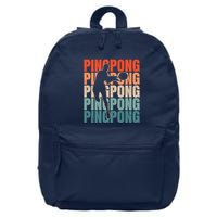 Cool Retro Text Silhouette Ping Pong Premium 16 in Basic Backpack