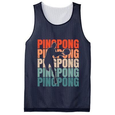 Cool Retro Text Silhouette Ping Pong Premium Mesh Reversible Basketball Jersey Tank