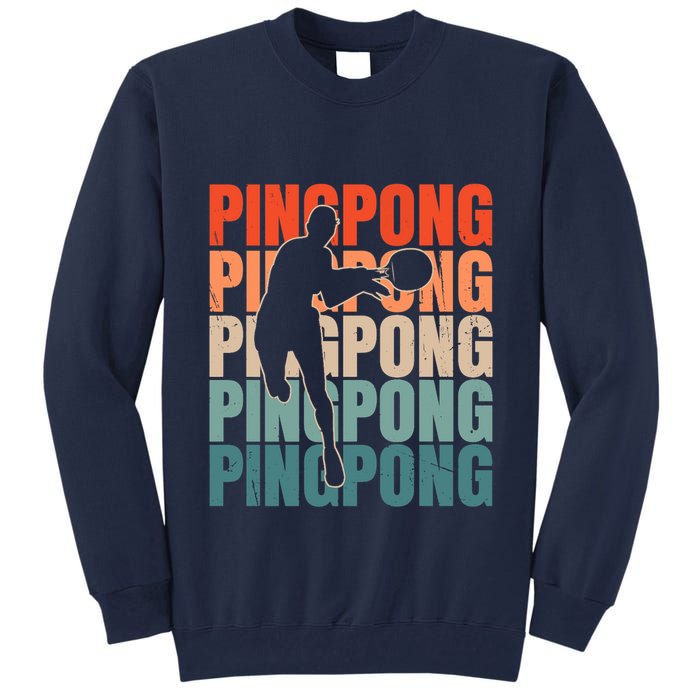 Cool Retro Text Silhouette Ping Pong Premium Tall Sweatshirt