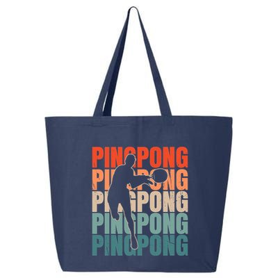 Cool Retro Text Silhouette Ping Pong Premium 25L Jumbo Tote
