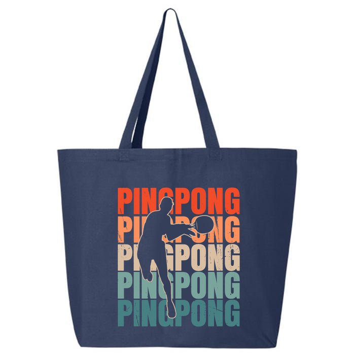 Cool Retro Text Silhouette Ping Pong Premium 25L Jumbo Tote