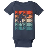 Cool Retro Text Silhouette Ping Pong Premium Baby Bodysuit