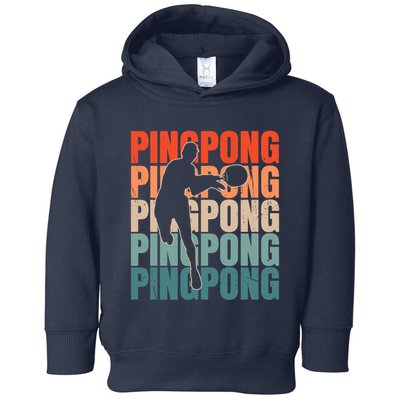 Cool Retro Text Silhouette Ping Pong Premium Toddler Hoodie