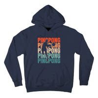 Cool Retro Text Silhouette Ping Pong Premium Tall Hoodie