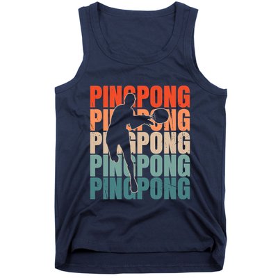 Cool Retro Text Silhouette Ping Pong Premium Tank Top